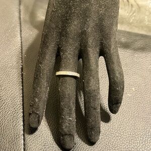 Charles Winston Fashion Sterling Silver Cubic Zirconia Band Size 6